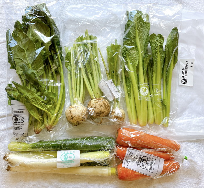 有機野菜セット5品の写真